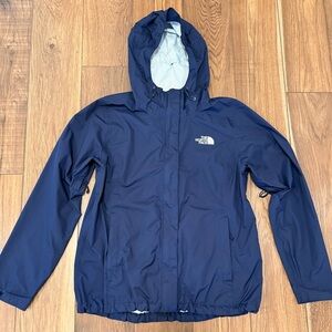 The North Face Navy Hooded Rain Shell